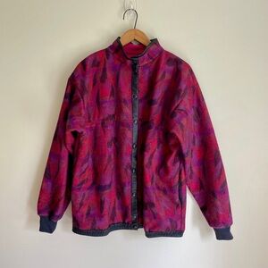 Vintage 90s Button-Up Fleece Jacket Sweater